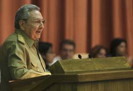 Clausura Raúl Castro, presidente de Cuba, sesión plenaria del Parlamento cubano. 