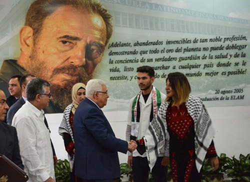Visita Presidente palestino la Escuela Latinoamericana de Medicina