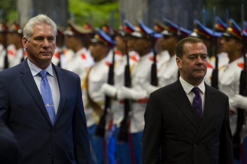 Recibe Díaz-Canel al Primer Ministro de la Federación de Rusia, Dmitri Medvedev